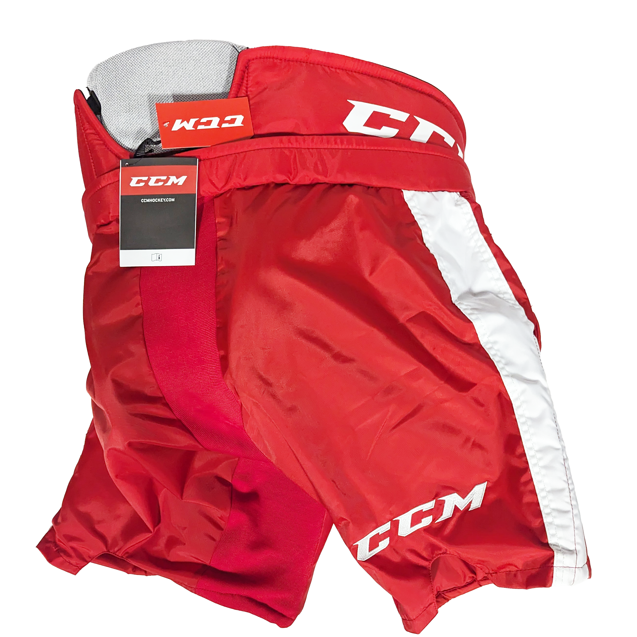 CCM HPG12A - Pantalon de gardien de but de hockey CHL Pro Stock (rouge/blanc)
